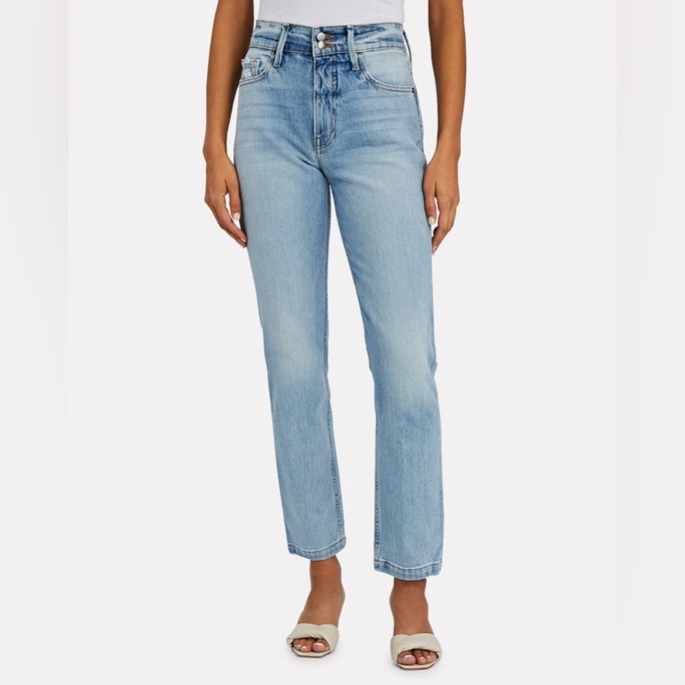 Frame Heritage Le Sylvie Slender Straight Jeans High Rise 28